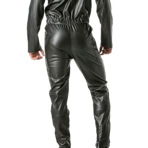Pantalon dos nu pour homme noir, style fetish, sexy, pour club et soirée, coupe ajustée - Product Image 6
