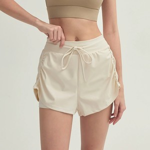 Shorts de sport décontractés d'été pour femmes, couleur unie, pour la course, le basketball, la taille haute, respirants, séchage rapide, pantalons de yoga - Product Image 3