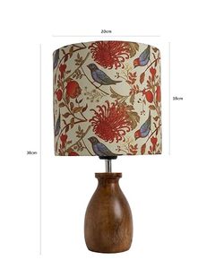 Decorative Modern Design Table Lamp Fabric Shade Styrene Diffuser E27 Bulb Included Wooden Base Soft Yellow Light for <b>Home</b> Decor - Product Image 4
