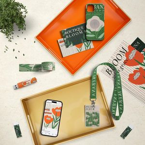 <b>Orange</b> Bathroom Vanity Tray with Handles for Dresser Tops, Countertop, <b>Perfume</b> Decorative Tray, - Product Image 2