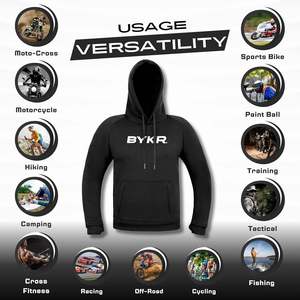 Unisex Full Sleeve Hoodie Cotton Breathable All Seasons Adult Hooded Sweatshirt Front Logo Print - Product Image 4