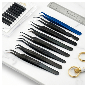 Pinzas para Pestañas con Punta de Fibra, Pinzas para Volumen de Pestañas, Pinzas para Aislamiento de Pestañas, Pinzas de Acero Inoxidable para Extensión de Pestañas - Product Image 4
