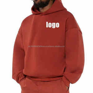 500 Gsm Hoodie Plain Men's Hoodies Logotipo personalizado Oversize Blank Fleece No String Bordado Sudaderas con capucha personalizadas - Product Image 2