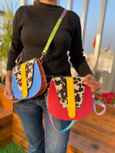 กระเป๋าถือหนังรีไซเคิลหลากสีสำหรับผู้หญิง, สินค้ามาใหม่กระเป๋าสะพายไหล่พิมพ์ลายสัตว์มีเอกลักษณ์ทันสมัย - Product Image 6