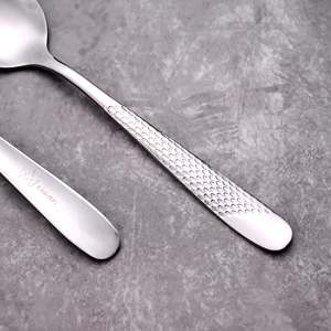 <b>Mini</b> Majestic Set of 2 Stainless Steel Spoons Long Handle Dinner & Tea Soup Serving Spoons Silver <b>PC</b> Material for Hotels - Product Image 2