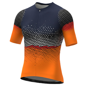Maillot de cyclisme anti-UV pour homme en Spandex et Polyester 220g, technologie de découpe laser, sans couture, manches courtes, impression numérique - Product Image 2