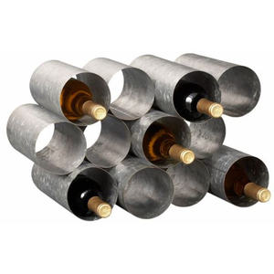 Support à vin moderne en métal au design ondulé, support de rangement pour bouteilles en aluminium autoportant pour bar et cuisine, panier de rangement pour cuisine - Product Image 3