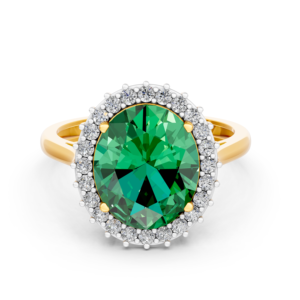 Anillo de Oro Sólido de 14K, 9K, 10K, 18K con Gema de Laboratorio de 5 Quilates, Certificado IGI, Joyería Fina Ética, Fabricante Mayorista RJC OEM ODM R102085 - Product Image 2