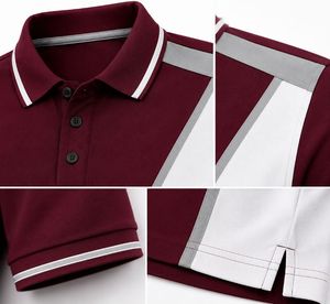 T-shirt décontracté pour homme en jersey tricoté respirant à manches courtes avec logo frontal ODM – Modèles bordeaux, blanc, gris - Product Image 2
