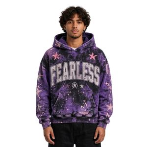 Sudaderas con capucha personalizadas Savage Graphic con cremallera, color morado, estilo vintage, de algodón y felpa, con efecto desgastado, estilo streetwear. - Product Image 3