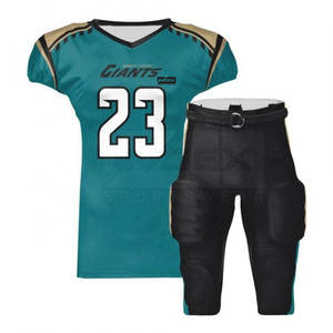 Ensemble de maillots de football américain INDEX Giants pour hommes, sublimés, col en V, manches courtes, anti-transpiration, taille adulte - Product Image 1