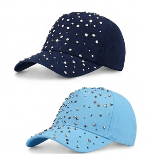 Gorra de Béisbol con Bordado 3D de Cristales de Imitación para Mujer, 6 Paneles, Lona de Algodón Lavada, Estilo Casual Urbano, Deportivo, para Fiesta - Product Image 6