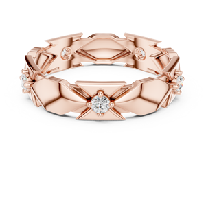 Anillo de Diamantes Chapado en Oro Rosa, Joyería Geométrica para Mujer, Regalo de Compromiso y Boda - Product Image 2