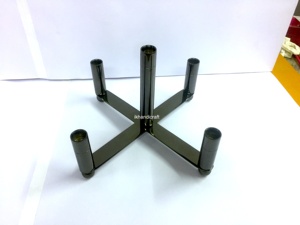 Candelabro Metálico Plegable de 5 Brazos, Chapado en Níquel PVD Negro Elegante, de Calidad Premium, Hecho a Mano, Duradero, Resistente al Calor y Portátil - Product Image 2