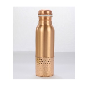 Pure Copper Water Storage Bottle Handmade Ayurvedic Copper Bottle Reusable Leakproof Drinking Bottle For <b>Men</b> Women Daily Use - Product Image 2