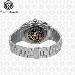 Montre de luxe Charm Jewells en acier inoxydable, cadran en verre de 40 mm, bracelet de 20 mm, mouvement mécanique analogique, résistance à l'eau 10 bars, date automatique - Product Image 5