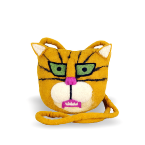 Sac à bandoulière en feutre pour femme avec motif chat - Product Image 2