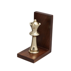 Traditional Design Wooden <b>Bookends</b> with Glass Work, Customizable Home Decor Items Supplier Custom Sizes & Colors Available - Product Image 2