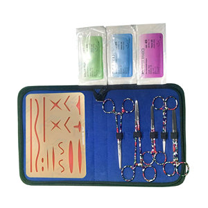 Kit de pratique de suture médicale réutilisable avec coussinet de peau, kit de suture chirurgical de qualité supérieure pour étudiants en médecine et en médecine vétérinaire - Product Image 1