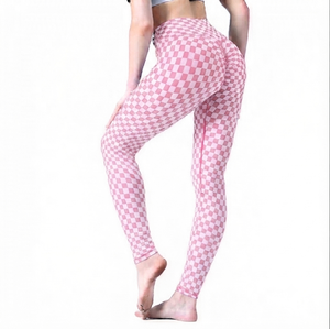 Leggings de sport pour femmes à prix raisonnable, logo et design personnalisés, en Spandex/Nylon respirant, taille haute, meilleur style - Product Image 1
