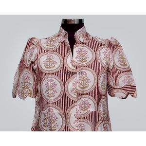 Nouvelle Arrivée Robe Indienne Mi-Longue Décontractée pour Femme, Idéale pour les Fêtes et le Quotidien, Confortable, 100% Coton, Style Kangourou Doux et Naturel - Product Image 2