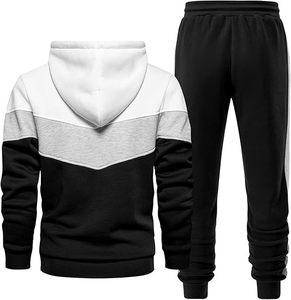 Conjunto deportivo de 2 piezas para hombre, sudadera con capucha y pantalones de chándal, estilo informal y atlético. - Product Image 3