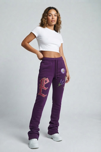 Pantalon de jogging en molleton empilé pour femme, pantalon de survêtement en polaire pour femme, pantalon de jogging d'hiver, streetwear pour femme - Product Image 5
