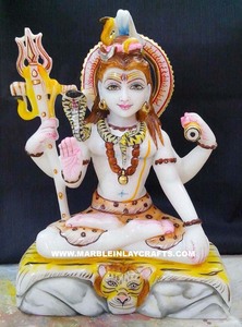 Estatua de Mármol Blanco Tallada a Mano del Dios Hindú Shiva, Embalaje de Exportación de Alta Calidad, Estatua de Mármol para Templo, Decoración Personalizada - Product Image 3