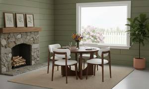 Mesa de Comedor Moderna con 4 Sillas con Diseño Decorativo, 1 Año de Garantía, Juego de Comedor Moderno para 4 Personas, Juego de Comedor Compacto para 4 Personas - Product Image 5