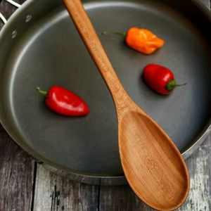 Cuchara de madera ecológica para servir, cuchara de cocina natural hecha a mano para mezclar sopa, arroz, salsa de curry, herramienta de cocina saludable - Product Image 1
