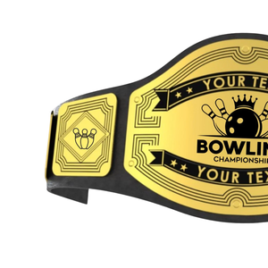 <b>Bowling</b> Championship Belt Personalized with Your Text Premium Sports Title Belt High-Quality Design - Product Image 4