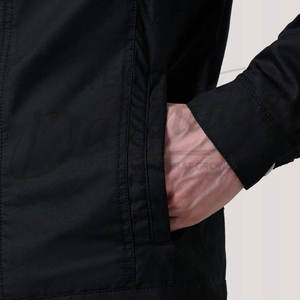 เสื้อแจ็คเก็ตผ้าฝ้ายสีดำสำหรับผู้ชาย ทรงสลิมฟิต ติดกระดุม น้ำหนักเบา สไตล์ลำลอง เสื้อคลุมแฟชั่นแนวสตรีทแวร์ - Product Image 6