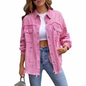 Ensemble deux pièces streetwear printemps pour homme : veste trucker en jean délavé avec patchs et short - Product Image 6