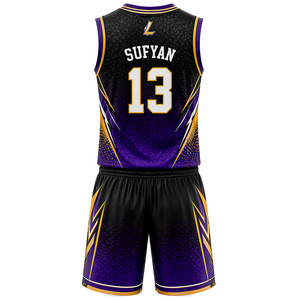 Ensemble de maillots de basket-ball sans manches personnalisés de qualité supérieure, uniforme d'équipe, design sublimé, tissu en maille respirant, personnalisé, unisexe, sport - Product Image 4