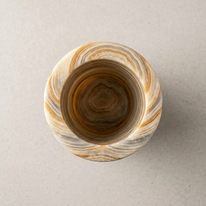 Vase cylindrique en onyx multicolore naturel, fait main, tube droit, vase à fleurs en pierre, vente en gros, logo personnalisé, décoration pour cuisines et salles. - Product Image 2