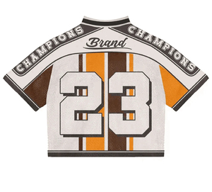 Camisetas de Fútbol Americanas Vintage Personalizadas, Estilo Francés, Tejido de Malla, Corte Holgado, Unisex, Antibacterianas - Product Image 5