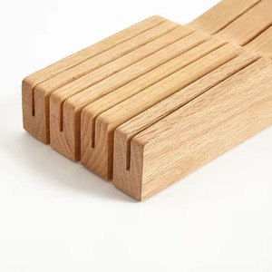 Oak Wooden Knife Storage Block Wooden Cutlery Organizer Slotted Knife Holder for Kitchen Counter - Product Image 5