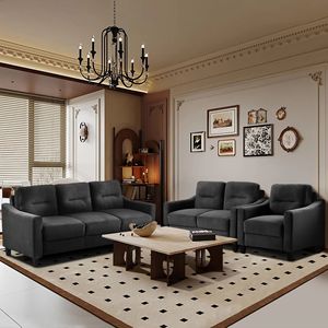Divano comodo soggiorno Set divani sezionali 1 + 2 + 3 - Product Image 1
