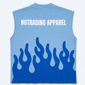 Ensembles haut et short pour homme, bleu ciel, sans manches, avec logo personnalisé, très demandés, pour l'été et les activités de plein air, respirants - Product Image 3