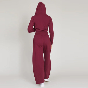 Survêtements pour femmes OEM, 100% coton, respirants, à séchage rapide, pour la salle de sport, le sport, le jogging, vêtements d'hiver personnalisés - Product Image 4