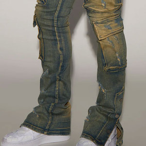 Washed Man's Jeans Competitive Price Wholesale Fashion Classic Denim Jeans <b>Pant</b> Breathable Plus Sized Men Denim <b>Pant</b> - Product Image 2