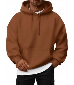 Sudadera con Capucha para Hombre, Nuevo Diseño, 100% Algodón, Forrada, Manga Larga, Cuello Caído, Color Sólido, Cómoda, Tallas Grandes, Personalizable - Product Image 1