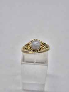 Anillo de Oro con Filigrana de Cuarzo Arcoíris Natural |   Joyería de Plata 925 Chapada en Oro de Estilo Vintage |   Anillos con Engaste de Bisel Certificados por IGI - Product Image 3