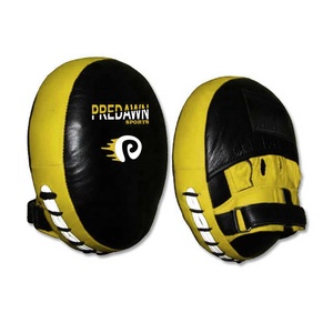 Nouveau Design mitaines de mise au point en cuir de vachette véritable noir gagnant 14oz gants de boxe entraînement coussinets de mise au point souples sur mesure - Product Image 5