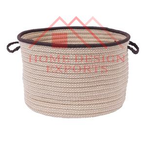 Cestas de almacenamiento de cuerda pura de algodón más vendidas de alta calidad último diseño de cuerda y cesta de ropa de almacenamiento de yute para la venta - Product Image 3