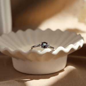 <b>Opal</b> Round Cut Vintage Engagement Promise <b>Ring</b> 925 Sliver IGI Certified Gift for Women Jewelry - Product Image 4