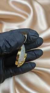 จี้รูปหัวใจประดับเพชรโมอิสซาไนต์ เงินแท้ 925 ชุบทอง ดีไซน์หรูหรา สำหรับผู้หญิง เป็นของขวัญ - Product Image 2