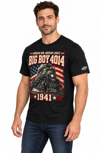 Camiseta Vintage para Hombre con Estampado de Tren, Cuello Redondo, Manga Corta, Algodón, Diseño de Locomotora de Vapor Histórica, Ropa Casual - Product Image 4