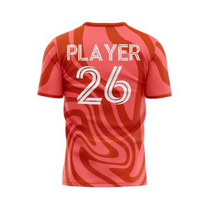Camiseta de Fútbol Personalizada para Hombre con Logotipo Frontal, Estampado Geométrico Verde y Amarillo, Absorbente de Humedad, Manga Corta, Cuello en V, Corte Regular - Product Image 5