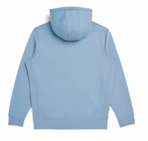 เสื้อฮู้ดสีฟ้าอ่อนสำหรับผู้ชาย ผ้าฝ้าย 100% เฟรนช์เทอร์รี่ ทรงลำลอง สีพื้น ใส่สบาย มีกระเป๋าหน้า - Product Image 4